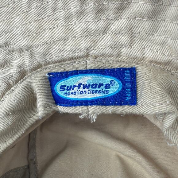 Hawaiian Bucket Hat Classics Tan Turtle Adjustable Surfware Cap - Picture 5 of 15